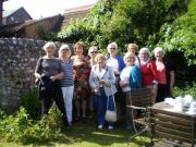Swedish Visitors with Eastbrne Sov out for Cream Tea